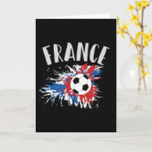 Carte Drapeau France de balle de football (Fleur jaune)