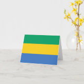 Carte Drapeau Gabon (Fleur jaune)