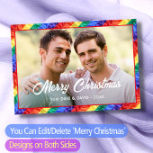 Carte Drapeau gay pride Drapeau arc-en-ciel Texte du cad