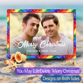 Carte Drapeau gay pride Drapeau arc-en-ciel Texte du cad