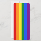Carte Drapeau gay pride Rainbow Signet double face (Dos)