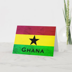 Carte Drapeau Ghana (Afrique de l'Ouest)