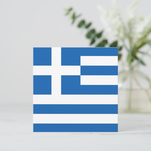 Carte Drapeau grec (Grèce) (Debout devant)