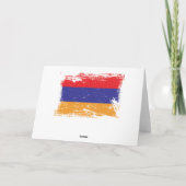 Carte Drapeau Grunge Arménie (Dos)