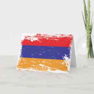 Carte Drapeau Grunge Arménie