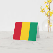 Carte Drapeau Guinée (Fleur jaune)
