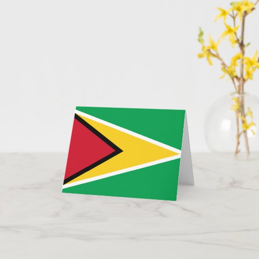 Carte Drapeau guyanais (Fleur jaune)