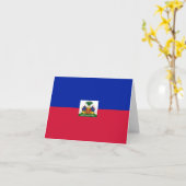 Carte Drapeau Haïti (Haïti) (Fleur jaune)