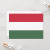 Carte Drapeau hongrois (Devant/Arrière en situation)