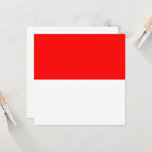 Carte Drapeau indonésien (Indonésie) (Devant/Arrière en situation)