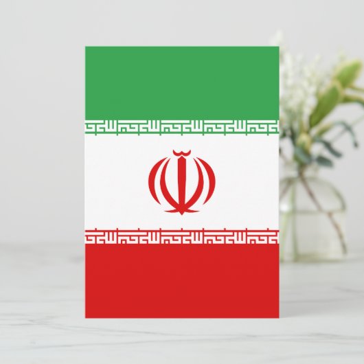 Carte Drapeau Iran (Debout devant)