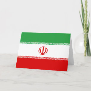 Carte Drapeau iranien (Iran) (Persan)