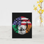 Carte Drapeau irlandais de la Saint-Patrick pompier Trèf (Fleur jaune)