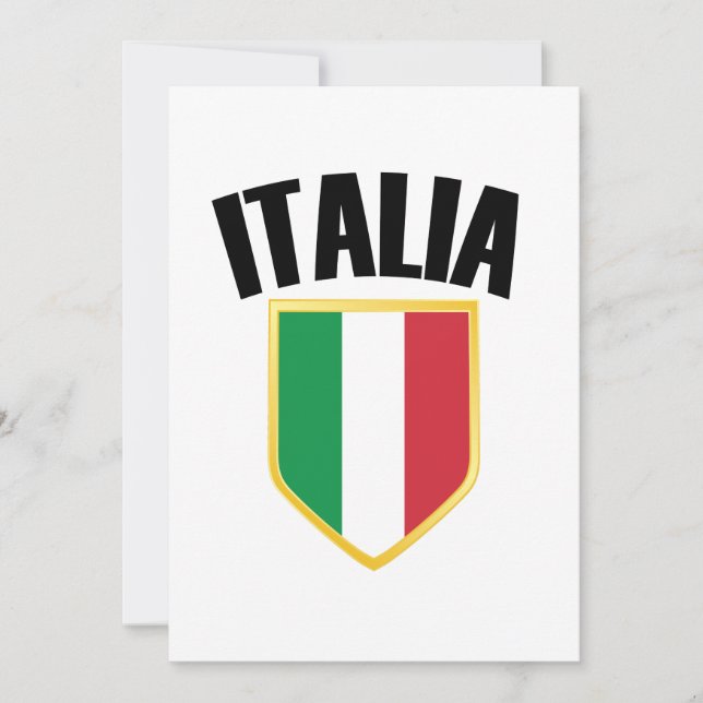 Carte Drapeau Italia Crest Italie (Devant)