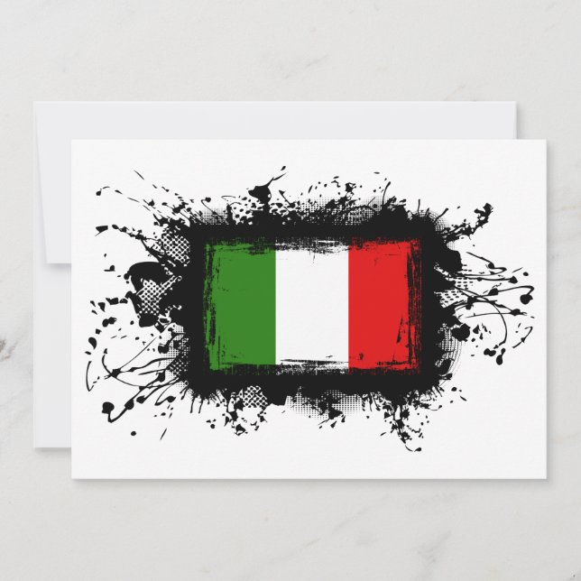 Carte Drapeau Italie (Devant)