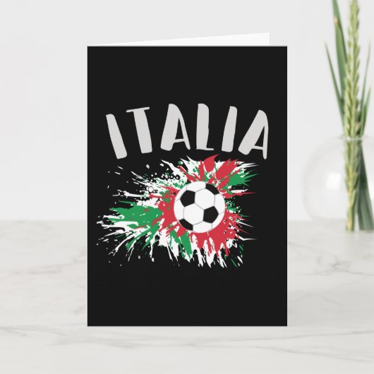 Carte Drapeau italien de balle de football (Devant)