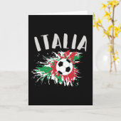 Carte Drapeau italien de balle de football (Fleur jaune)