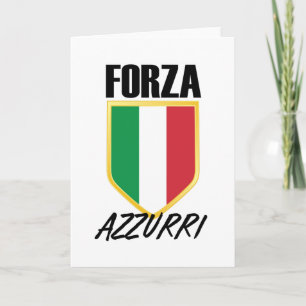 Carte Drapeau italien Forza Azzurri