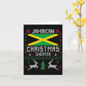 Carte Drapeau jamaïcain Sweat de Noël (Fleur jaune)