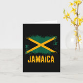 Carte Drapeau Jamaïque  (Fleur jaune)