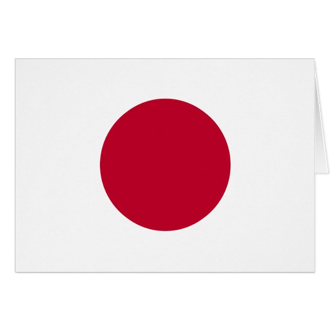 Carte Drapeau Japon (Devant horizontal)