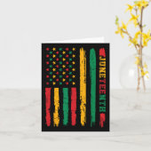 Carte Drapeau Juneteenth afro-américain 1865 Jour de la (Fleur jaune)