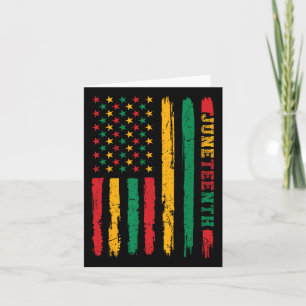 Carte Drapeau Juneteenth afro-américain 1865 Jour de la