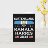 Carte Drapeau Kamala Harris 2024 Guatemala (Fleur jaune)
