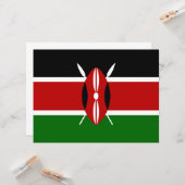 Carte Drapeau kényan (Kenya) (Devant/Arrière en situation)