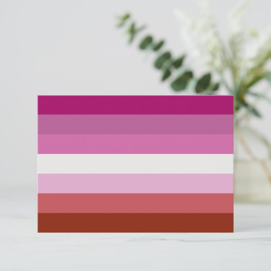 Carte Drapeau lesbien (Debout devant)