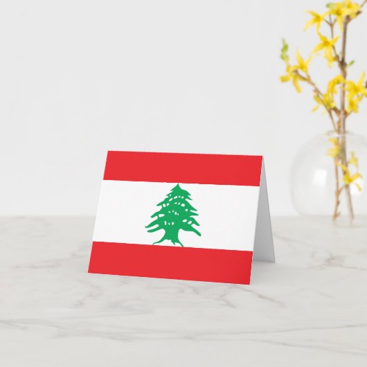 Carte Drapeau libanais (Fleur jaune)