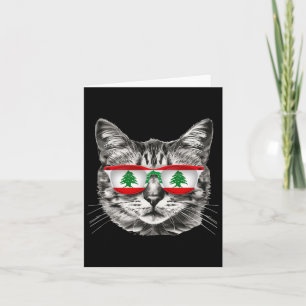 Carte Drapeau libanais Propriétaire de chats Souvenirs P