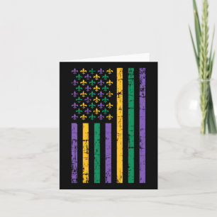 Carte Drapeau Mardi Gras Us