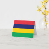 Carte Drapeau Maurice (Fleur jaune)