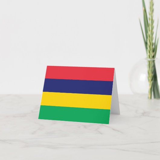 Carte Drapeau Maurice (Devant)