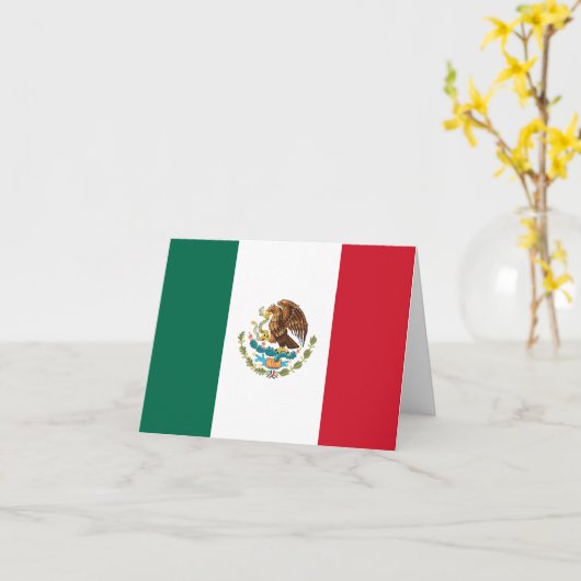 Carte Drapeau mexicain (Fleur jaune)