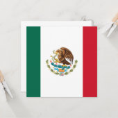 Carte Drapeau mexicain (Devant/Arrière en situation)