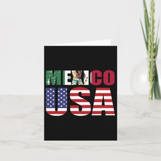 Carte Drapeau mexicain américain Drapeau mexicain (Devant)