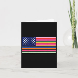 Carte Drapeau Mexicano-Américain Usa Serape Cinco De May