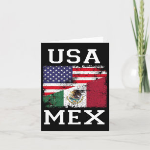 Carte Drapeau Mexique États-Unis Patriote Drapeau Mexica
