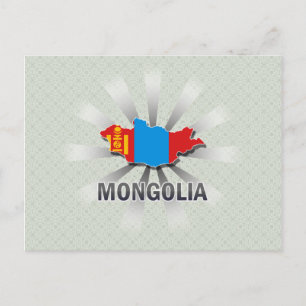 Carte Drapeau Mongolie 2.0