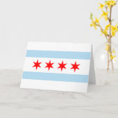 Carte Drapeau municipal de Chicago (Illinois) (Fleur jaune)