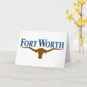 Carte Drapeau municipal de Fort Worth (Texas) (Fleur jaune)