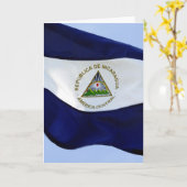 Carte drapeau nicaraguayen (Fleur jaune)