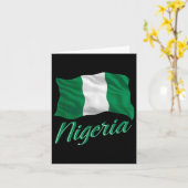 Carte Drapeau nigérian du Nigeria Afrique Hommes Femmes  (Fleur jaune)