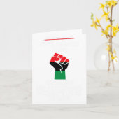 Carte Drapeau noir afro-américain P (Fleur jaune)