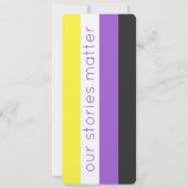 Carte Drapeau non binaire LGBT Signet jaune violet (Devant)