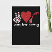 Carte Drapeau norvégien Norvège Drapeau norvégien Patrim (Devant)