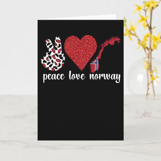 Carte Drapeau norvégien Norvège Drapeau norvégien Patrim (Fleur jaune)