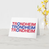 Carte Drapeau norvégien TRONDHEIM (Fleur jaune)
